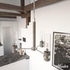 image:imageHunter  River Mill 3light Brushed Nickel Medium Size Chandelier Dimmable Rustic Style Candle Shaped for Bedrooms Kitchens Dining Living Rooms  19473