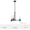 image:imageHunter  River Mill 3light Rustic Iron Medium Size Chandelier Dimmable Rustic Style Candle Shaped for Bedrooms Kitchens Dining Living Rooms  19472