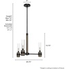 image:imageHunter  River Mill 3light Rustic Iron Medium Size Chandelier Dimmable Rustic Style Candle Shaped for Bedrooms Kitchens Dining Living Rooms  19472