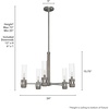 image:imageHunter  River Mill 5light Brushed Nickel Large Chandelier Dimmable Rustic Style Candle Shaped for Bedrooms Kitchens Dining Living Rooms  19475