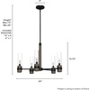 image:imageHunter  River Mill 5light Rustic Iron Large Chandelier Dimmable Rustic Style Candle Shaped for Bedrooms Kitchens Dining Living Rooms  19474