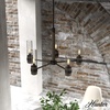 image:imageHunter  River Mill 5light Rustic Iron Large Chandelier Dimmable Rustic Style Candle Shaped for Bedrooms Kitchens Dining Living Rooms  19474