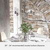 image:imageHunter  River Mill 6Light Brushed Nickel Large Chandelier Dimmable Rustic Style Candle Shaped for Bedrooms Kitchens Dining Living Rooms  19477