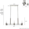 image:imageHunter  River Mill 6light Brushed Nickel Large Chandelier Dimmable Rustic Style Linear Shaped for Bedrooms Kitchens Dining Living Rooms  19471