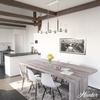 image:imageHunter  River Mill 6light Brushed Nickel Large Chandelier Dimmable Rustic Style Linear Shaped for Bedrooms Kitchens Dining Living Rooms  19471