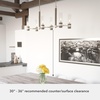 image:imageHunter  River Mill 6light Brushed Nickel Large Chandelier Dimmable Rustic Style Linear Shaped for Bedrooms Kitchens Dining Living Rooms  19471
