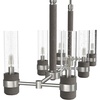 image:imageHunter  River Mill 6light Brushed Nickel Large Chandelier Dimmable Rustic Style Linear Shaped for Bedrooms Kitchens Dining Living Rooms  19471