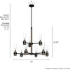 image:imageHunter  River Mill 9light Rustic Iron Large Chandelier Dimmable Rustic Style Candle Shaped for Bedrooms Kitchens Dining Living Rooms  19478