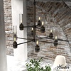 image:imageHunter  River Mill 9light Rustic Iron Large Chandelier Dimmable Rustic Style Candle Shaped for Bedrooms Kitchens Dining Living Rooms  19478