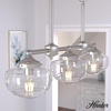 image:imageHunter  Saddle Creek 3Light Brushed Nickel Schoolhouse Style Dimmable Large Chandelier for Bedrooms Kitchens Dining Living Rooms  19489