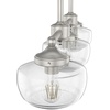 image:imageHunter  Saddle Creek 3Light Brushed Nickel Schoolhouse Style Dimmable Large Chandelier for Bedrooms Kitchens Dining Living Rooms  19489