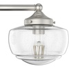 image:imageHunter  Saddle Creek 3Light Brushed Nickel Schoolhouse Style Dimmable Large Chandelier for Bedrooms Kitchens Dining Living Rooms  19489