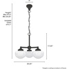 image:imageHunter  Saddle Creek 3Light Noble Bronze Schoolhouse Style Dimmable Medium Size Chandelier for Bedrooms Kitchens Dining Living Rooms  19357