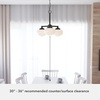 image:imageHunter  Saddle Creek 3Light Noble Bronze Schoolhouse Style Dimmable Medium Size Chandelier for Bedrooms Kitchens Dining Living Rooms  19357
