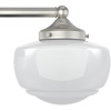 image:imageHunter  Saddle Creek 3light Brushed Nickel Large Chandelier Dimmable Schoolhouse Style Linear Shaped for Bedrooms Kitchens Dining Living Rooms  19488