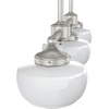 image:imageHunter  Saddle Creek 3light Brushed Nickel Large Chandelier Dimmable Schoolhouse Style Linear Shaped for Bedrooms Kitchens Dining Living Rooms  19488