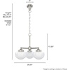 image:imageHunter  Saddle Creek 3light Brushed Nickel Medium Size Chandelier Dimmable Schoolhouse Style Candle Shaped for Bedrooms Kitchens Dining Living Rooms  19355