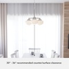 image:imageHunter  Saddle Creek 3light Brushed Nickel Medium Size Chandelier Dimmable Schoolhouse Style Candle Shaped for Bedrooms Kitchens Dining Living Rooms  19355