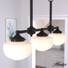 image:imageHunter  Saddle Creek 3light Noble Bronze Large Chandelier Dimmable Schoolhouse Style Linear Shaped for Bedrooms Kitchens Dining Living Rooms  19490
