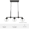 image:imageHunter  Saddle Creek 3light Noble Bronze Large Chandelier Dimmable Schoolhouse Style Linear Shaped for Bedrooms Kitchens Dining Living Rooms  19491