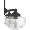image:imageHunter  Saddle Creek 3light Noble Bronze Medium Size Chandelier Dimmable Schoolhouse Style Candle Shaped for Bedrooms Kitchens Dining Living Rooms  19358Noble Bronze