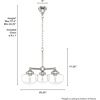 image:imageHunter  Saddle Creek 3light Noble Bronze Medium Size Chandelier Dimmable Schoolhouse Style Candle Shaped for Bedrooms Kitchens Dining Living Rooms  19358Brushed Nickel