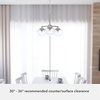 image:imageHunter  Saddle Creek 3light Noble Bronze Medium Size Chandelier Dimmable Schoolhouse Style Candle Shaped for Bedrooms Kitchens Dining Living Rooms  19358Brushed Nickel