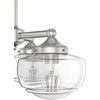image:imageHunter  Saddle Creek 3light Noble Bronze Medium Size Chandelier Dimmable Schoolhouse Style Candle Shaped for Bedrooms Kitchens Dining Living Rooms  19358Brushed Nickel