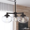 image:imageHunter  Saddle Creek 3light Noble Bronze Medium Size Chandelier Dimmable Schoolhouse Style Candle Shaped for Bedrooms Kitchens Dining Living Rooms  19358Noble Bronze