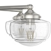 image:imageHunter  Saddle Creek 5Light Brushed Nickel Schoolhouse Style Dimmable Large Chandelier for Bedrooms Kitchens Dining Living Rooms  19360Brushed Nickel
