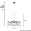 image:imageHunter  Saddle Creek 5Light Brushed Nickel Schoolhouse Style Dimmable Large Chandelier for Bedrooms Kitchens Dining Living Rooms  19360Brushed Nickel
