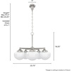 image:imageHunter  Saddle Creek 5light Brushed Nickel Large Chandelier Dimmable Schoolhouse Style Candle Shaped for Bedrooms Kitchens Dining Living Rooms  19359