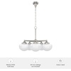 image:imageHunter  Saddle Creek 5light Brushed Nickel Large Chandelier Dimmable Schoolhouse Style Candle Shaped for Bedrooms Kitchens Dining Living Rooms  19359
