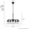 image:imageHunter  Saddle Creek 5light Noble Bronze Large Chandelier Dimmable Schoolhouse Style Candle Shaped for Bedrooms Kitchens Dining Living Rooms  19362