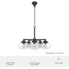 image:imageHunter  Saddle Creek 5light Noble Bronze Large Chandelier Dimmable Schoolhouse Style Candle Shaped for Bedrooms Kitchens Dining Living Rooms  19362