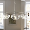 image:imageHunter  Saddle Creek 6Light Brushed Nickel Large Chandelier Dimmable Schoolhouse Style Candle Shaped for Bedrooms Kitchens Dining Living Rooms  19064