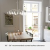 image:imageHunter  Saddle Creek 6Light Brushed Nickel Large Chandelier Dimmable Schoolhouse Style Candle Shaped for Bedrooms Kitchens Dining Living Rooms  19064