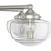 image:imageHunter  Saddle Creek 6Light Brushed Nickel Large Chandelier Dimmable Schoolhouse Style Candle Shaped for Bedrooms Kitchens Dining Living Rooms  19064