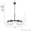 image:imageHunter  Saddle Creek 6light Noble Bronze Large Chandelier Dimmable Schoolhouse Style Candle Shaped for Bedrooms Kitchens Dining Living Rooms  19120Noble Bronze
