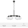 image:imageHunter  Saddle Creek 6light Noble Bronze Large Chandelier Dimmable Schoolhouse Style Candle Shaped for Bedrooms Kitchens Dining Living Rooms  19120Noble Bronze
