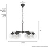 image:imageHunter  Saddle Creek 6light Noble Bronze Large Chandelier Dimmable Schoolhouse Style Candle Shaped for Bedrooms Kitchens Dining Living Rooms  19388