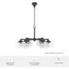 image:imageHunter  Saddle Creek 6light Noble Bronze Large Chandelier Dimmable Schoolhouse Style Candle Shaped for Bedrooms Kitchens Dining Living Rooms  19388