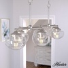 image:imageHunter  Saddle Creek 7light Brushed Nickel Extra Large Chandelier Dimmable Schoolhouse Style Candle Shaped for Bedrooms Kitchens Dining Living Rooms  19493