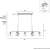 image:imageHunter  Saddle Creek 7light Brushed Nickel Extra Large Chandelier Dimmable Schoolhouse Style Candle Shaped for Bedrooms Kitchens Dining Living Rooms  19493