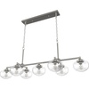 image:imageHunter  Saddle Creek 7light Brushed Nickel Extra Large Chandelier Dimmable Schoolhouse Style Candle Shaped for Bedrooms Kitchens Dining Living Rooms  19493