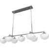image:imageHunter  Saddle Creek 7light Brushed Nickel Extra Large Chandelier Dimmable Schoolhouse Style Linear Shaped for Bedrooms Kitchens Dining Living Rooms  19492