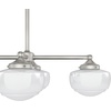 image:imageHunter  Saddle Creek 7light Brushed Nickel Extra Large Chandelier Dimmable Schoolhouse Style Linear Shaped for Bedrooms Kitchens Dining Living Rooms  19492