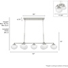 image:imageHunter  Saddle Creek 7light Brushed Nickel Extra Large Chandelier Dimmable Schoolhouse Style Linear Shaped for Bedrooms Kitchens Dining Living Rooms  19492