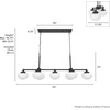 image:imageHunter  Saddle Creek 7light Noble Bronze Extra Large Chandelier Dimmable Schoolhouse Style Linear Shaped for Bedrooms Kitchens Dining Living Rooms  19494