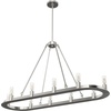 image:imageHunter  Saddlewood 10Light Brushed Nickel Casual Style Dimmable Extra Large Chandelier for Bedrooms Kitchens Dining Living Rooms  19028